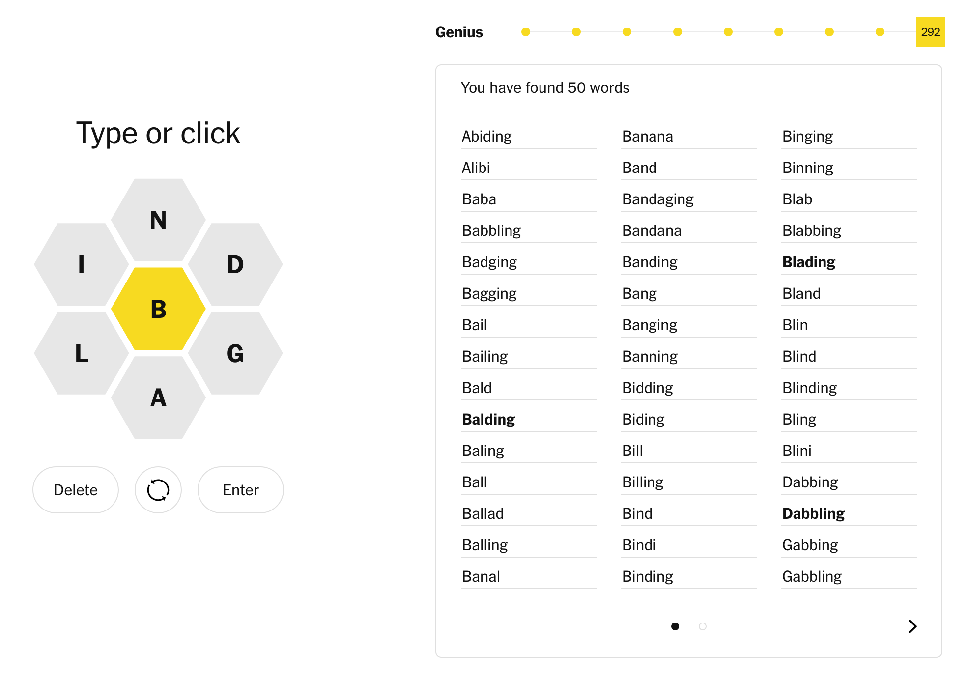 NYT Spelling Bee Game